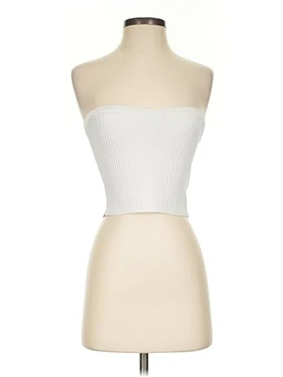 Pre-owned Emory Park Tube Top Ivory Strapless Neckline Tops