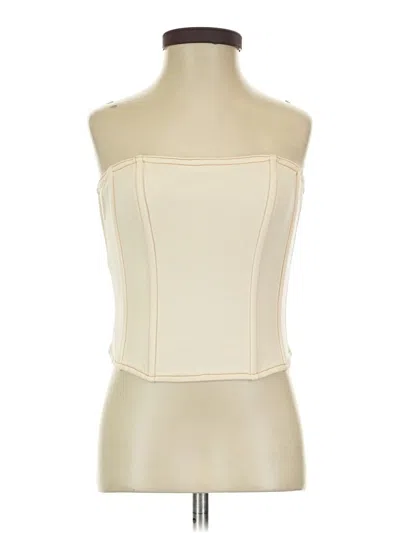 Pre-owned Emory Park Tube Top Ivory Strapless Neckline Tops In White