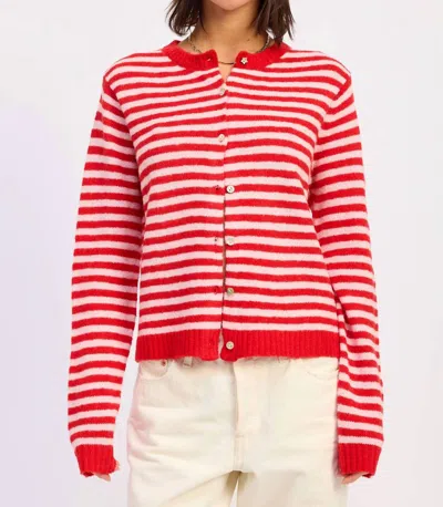 Emory Park Women's Rosie Striped Cardigan In Red/pink Stripe