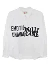 Emotionally Unavailable Logo-print Shirt In White