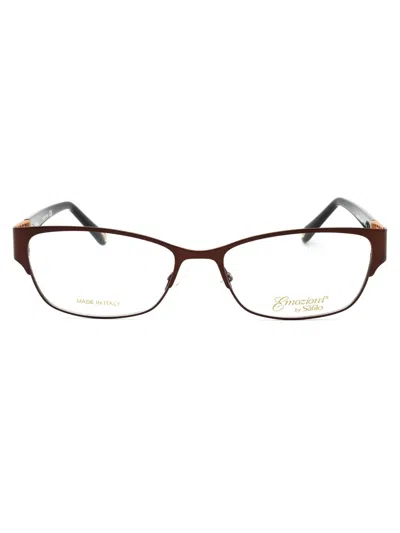 Emozioni Em 4387 Mini Rectangular Women's Eyeglasses In Purple