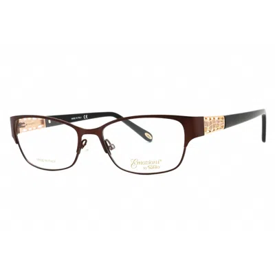 Emozioni Ladies Brown Rectangular Eyeglass Frames Em4387