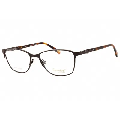 Emozioni Ladies Brown Rectangular Eyeglass Frames Em4390