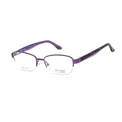 Emozioni Ladies Purple Rectangular Eyeglass Frames 4373 0hkz 53 In ["purple"]