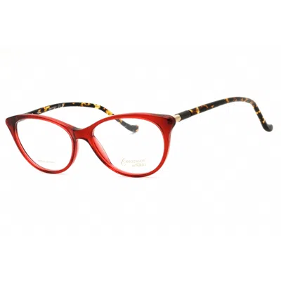 Emozioni Ladies Red Oval Eyeglass Frames Em8502