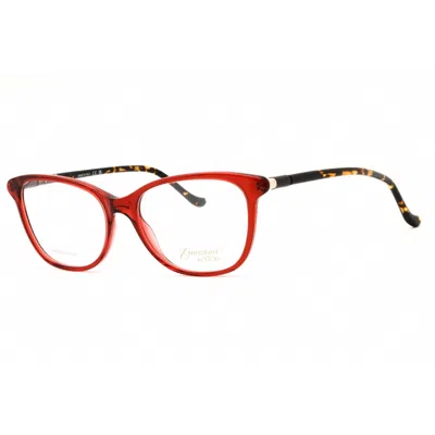 Emozioni Ladies Red Oval Eyeglass Frames Em8503