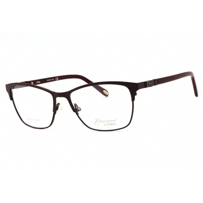 Emozioni Ladies Red Rectangular Eyeglass Frames Em4392