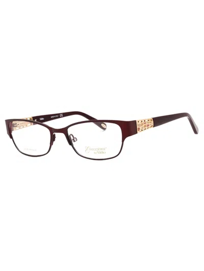Emozioni Rectangular Women's Eyeglasses Em 4387 In 0lhf 00 - Opaline Burgundy /clear Demo Lens