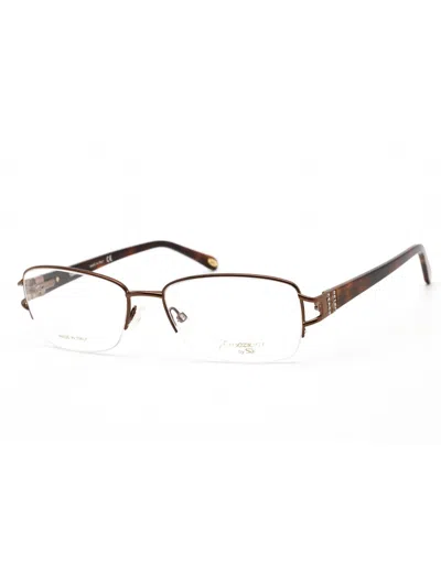 Emozioni Rectangular Women's Eyeglasses Model Em 4388 In 009q 00 - Brown / Clear Lens