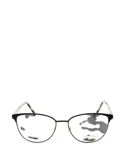 Emozioni Round-frame Glasses In Black