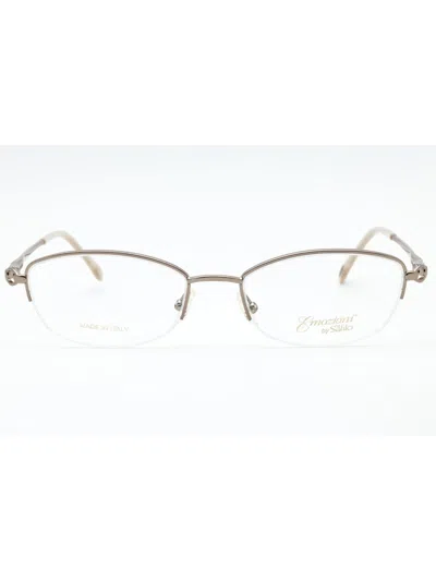 Emozioni Sleek Rectangular Eyeglasses For Women In Gold