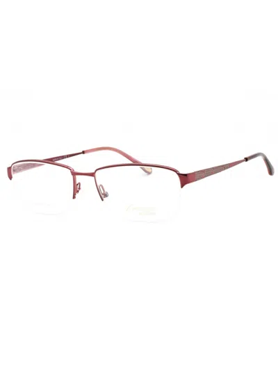Emozioni Women's Oval Metal Eyeglasses Em 4405 In Red