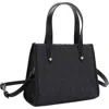 Emperia Annabelle Mini Straw Satchel In Black