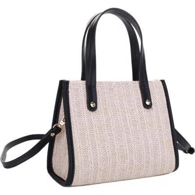 Emperia Annabelle Mini Straw Satchel In Black