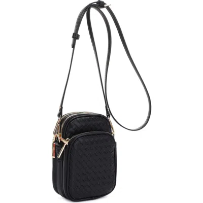 Emperia Josie Diamond Weave Crossbody Bag In Brown