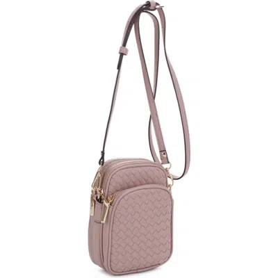 Emperia Josie Diamond Weave Crossbody Bag In Mauve