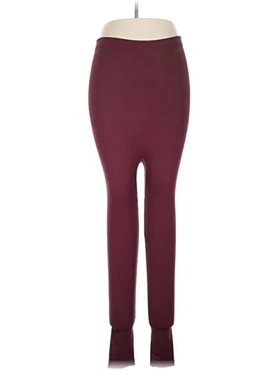 Pre-owned Empetua Leggings In Burgundy