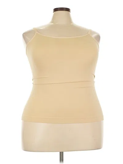 Pre-owned Empetua Sleeveless Top Tan Strapless Neckline Tops