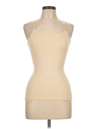 Pre-owned Empetua Tank Top Tan Halter Neckline Tops