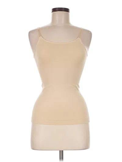 Pre-owned Empetua Tank Top Tan Halter Neckline Tops