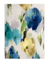 Empire Art Direct Abstract Flower I Hand Washable Art Area Rug In Multi