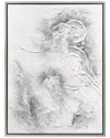Empire Art Direct Abstract Whispers Heavily Textured Hand-painted Framed Canvas Wall Art In White