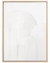 Empire Art Direct Arc Harmony Heavily Textured Hand-painted Framed Canvas Wall Art In White