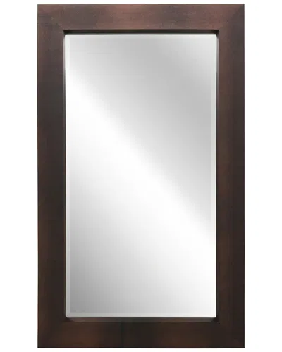 Empire Art Direct Black On Bronze Exotic Metallic Shagreen Leather-framed Beveled Mirror