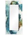 Empire Art Direct Blue Sky Rectangular Beveled Wall Mirror On Free Floating Printed Tempered Art Glass 7