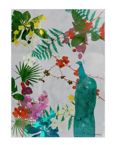 Empire Art Direct Blue Tropical Peacock Ii Washable Art Area Rug In Multi