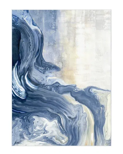 Empire Art Direct Blue Vulcanic Explosion Washable Abstract Art Area Rug