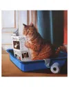 Empire Art Direct Cat On A Throne Graphic Art Print On Wrapped Canvas Wall Art In Multi