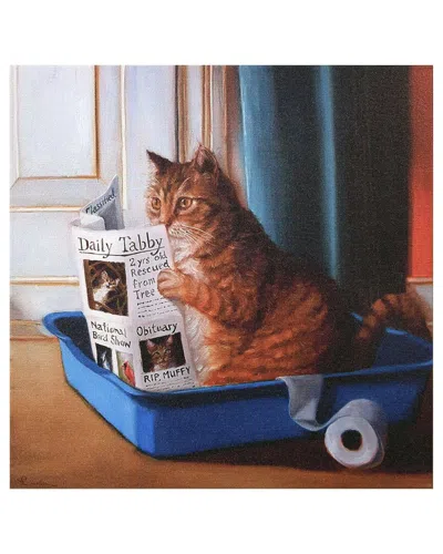 Empire Art Direct Cat On A Throne Graphic Art Print On Wrapped Canvas Wall Art In Multi