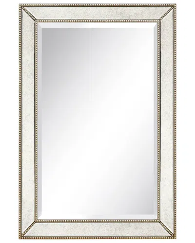 Empire Art Direct Solid Wood Frame Covered With Beveled Antique Mirror Panels In Champagne