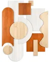 Empire Art Direct Cinnamon Dreamscape Ii Handmade Dimensional Solid Wood Abstract Wall Art In White