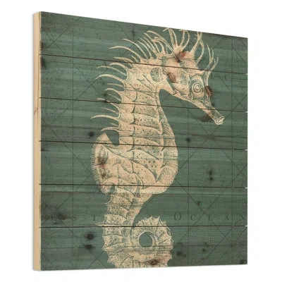 Empire Art Direct 'coastal Menagerie C' Graphic Art Print On Wood In Gray;beige