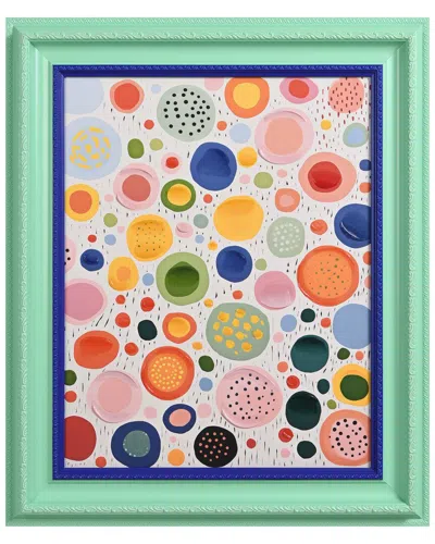 Empire Art Direct Colorful Sphere Harmony Hand-painted Embellished Canvas Wall Art With Baroque Fram In Multi