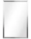 Empire Art Direct Contempo Brushed Silver Stainless Steel Rectangle Wall Mirror