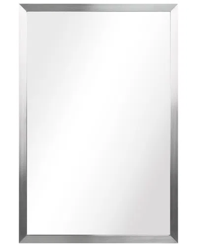 Empire Art Direct Contempo Brushed Silver Stainless Steel Rectangle Wall Mirror
