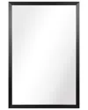 Empire Art Direct Contempo Brushed Stainless Steel Black Rectangle Wall Mirror