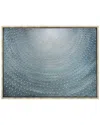Empire Art Direct Cosmic Swirl Textured Metallic Hand-painted Framed Canvas Wall Art In Blue