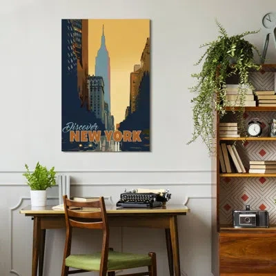 Empire Art Direct "down In The Bayou & New York Minute" Frameless Free Floating Tempered Glass Panel Graphic Wall Art  In Black;gray;orange