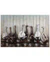 Empire Art Direct Ducks Hand Painted Iron Wall Sculpture On Wooden Wall Art