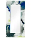 Empire Art Direct Ephemeral Rectangular Beveled Wall Mirror On Free Floating Printed Tempered Art Gl