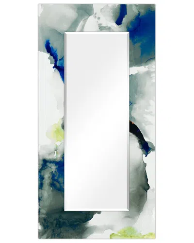 Empire Art Direct Ephemeral Rectangular Beveled Wall Mirror On Free Floating Printed Tempered Art Gl