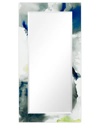 EMPIRE ART DIRECT EMPIRE ART DIRECT EPHEMERALRECTANGULAR BEVELED MIRROR ON FREE FLOATING PRINTED TEMPERED ART GLASS