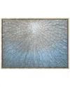 Empire Art Direct Ethereal Light Textured Metallic Hand-painted Framed Canvas Wall Art In Blue