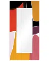Empire Art Direct Finale I Rectangular Beveled Wall Mirror On Free Floating Printed Tempered Art Glass 7