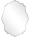 Empire Art Direct Frameless Beveled Oblong Scalloped Wall Mirror, 32" X 24" X 0.39" In Clear