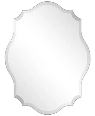 EMPIRE ART DIRECT FRAMELESS BEVELED OBLONG SCALLOPED WALL MIRROR, 40" X 30" X 0.39"